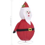 vidaXL Vianočná ozdoba figúrka Santa Claus LED luxusná látka 120 cm – Obrázok 10