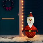vidaXL Vianočná ozdoba figúrka Santa Claus LED luxusná látka 120 cm