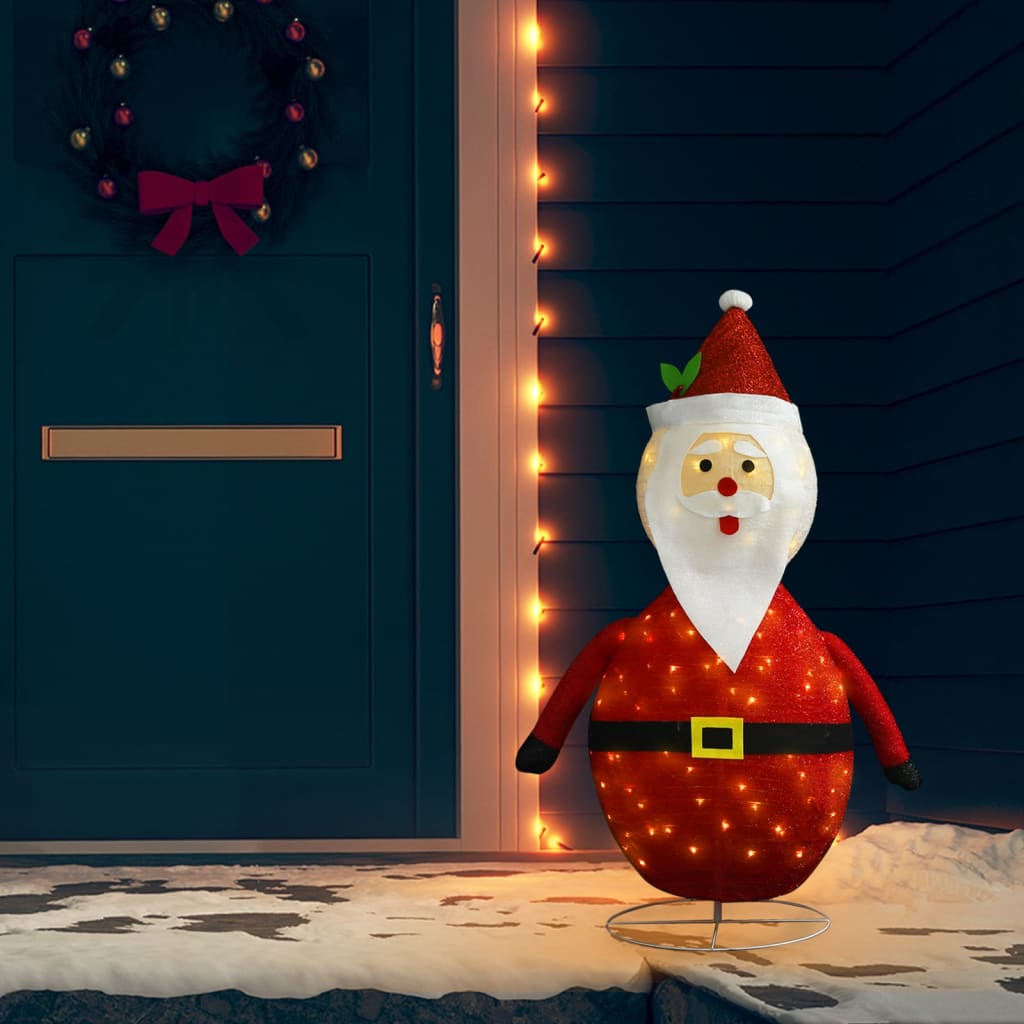 VXL8720286415566_m_en_hd_1.jpg vidaXL Vianočná ozdoba figúrka Santa Claus LED luxusná látka 120 cm – Obrázok 1
