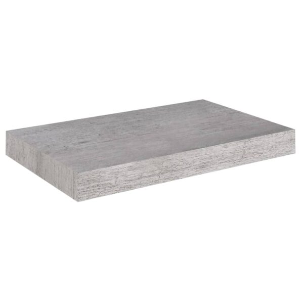 vidaXL Plávajúce nástenné police 2 ks betónovo-sivé 40x23x3,8 cm MDF – Obrázok 4