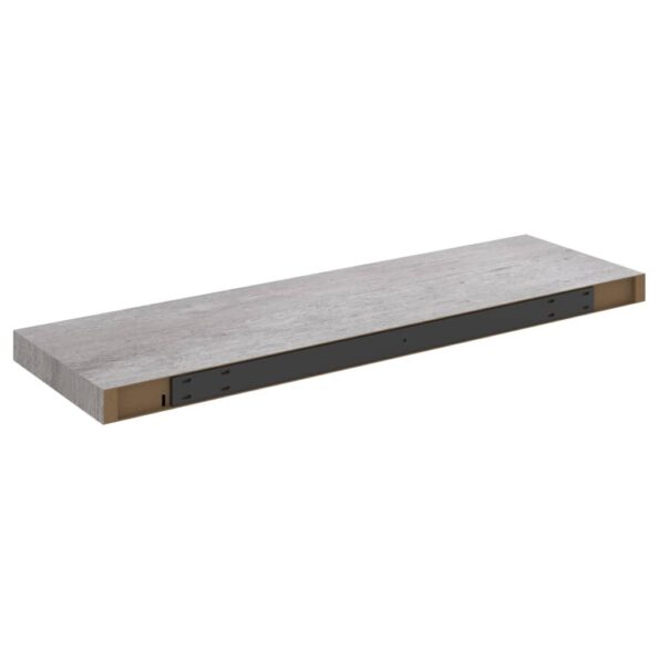 vidaXL Plávajúce nástenné police 4 ks betónové sivé 80x23,5x3,8 cm MDF – Obrázok 7