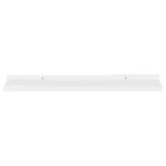 vidaXL Nástenné police 2 ks, lesklé biele 60x9x3 cm – Obrázok 5