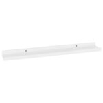 vidaXL Nástenné police 4 ks, biele 60x9x3 cm – Obrázok 5