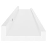 vidaXL Nástenné police 4 ks, biele 60x9x3 cm – Obrázok 8