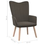 vidaXL Relaxačné kreslo s podnožkou, tmavosivé, zamat – Obrázok 11