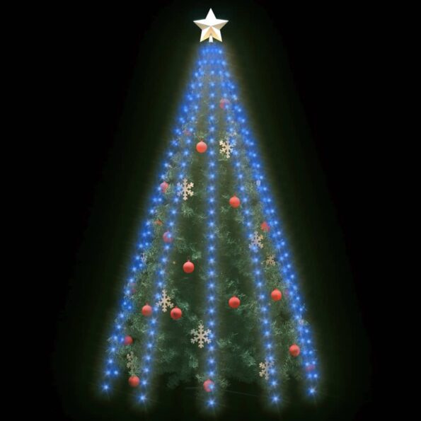VXL8720286434567_g_en_hd_1.jpg vidaXL Svetelná sieť na vianočný stromček 250 LED, modrá 250 cm – Obrázok 3