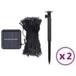 vidaXL Solárne svetlá 2 ks 2x200 LED studené biele vnútorné vonkajšie – Obrázok 7