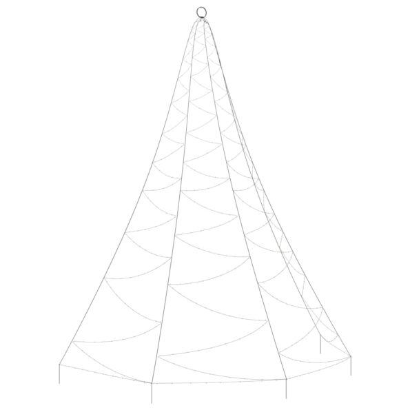 vidaXL Nástenný stromček s háčikom 720 LED biely 5 m exteriér/interiér – Obrázok 5