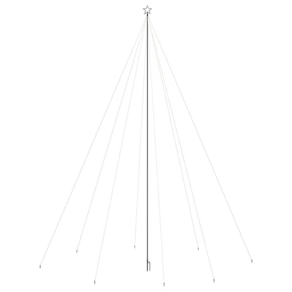 vidaXL Svetlá na stromček interiér exteriér 1300 LED studené biele 8 m – Obrázok 3