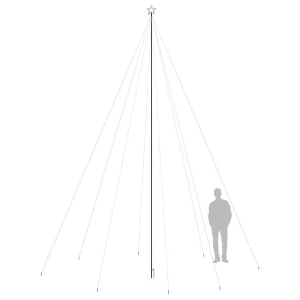 vidaXL Svetlá na stromček interiér exteriér 1300 LED studené biele 8 m – Obrázok 7