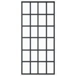 vidaXL Posuvné dvere ESG sklo a hliník 90x205 cm čierne – Obrázok 2