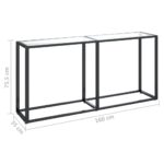 vidaXL Konzolový stolík priehľadný 160x35x75,5 cm tvrdené sklo – Obrázok 6