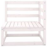 vidaXL 6-dielna záhradná sedacia súprava biela masívna borovica – Obrázok 5