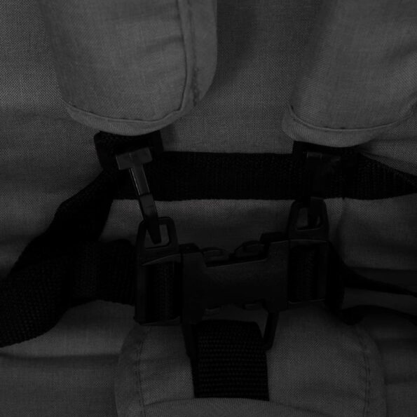 vidaXL Tandemový kočík pre dvojičky sivý oceľový – Obrázok 2