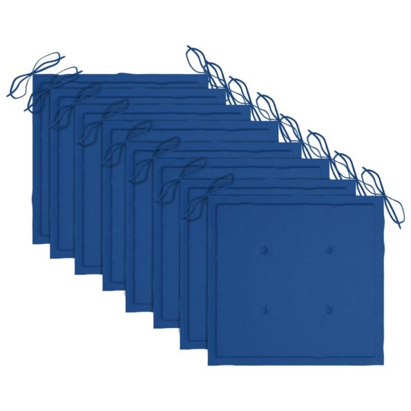 vidaXL Záhradné stoličky s podložkami 8 ks akáciový masív sivé – Obrázok 5