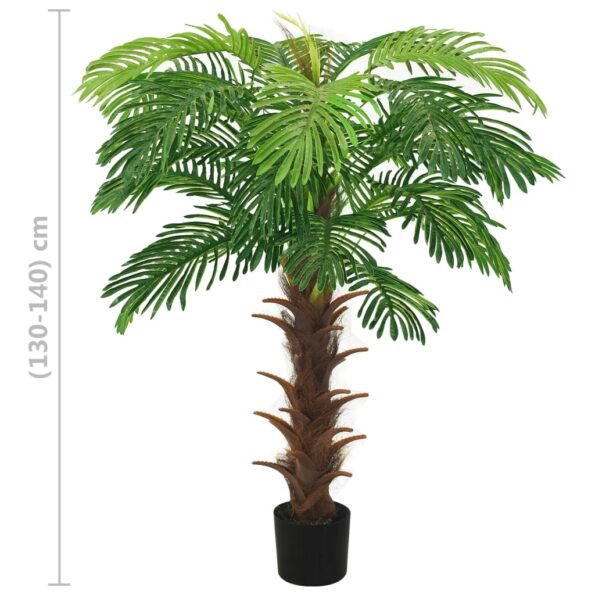 vidaXL Umelá palma Cycas s kvetináčom 140 cm zelená – Obrázok 6