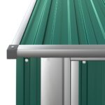 vidaXL Záhradná kôlňa, zelená 180,5x97x209,5 cm, pozinkovaná oceľ – Obrázok 6