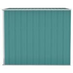 vidaXL Nástenná záhradná kôlňa zelená 118x194x178 cm pozinkovaná oceľ – Obrázok 4