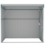 vidaXL Nástenná záhradná kôlňa zelená 118x194x178 cm pozinkovaná oceľ – Obrázok 5