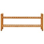 vidaXL Regál na topánky s 2 policami 100x27x40 cm, dubový masív – Obrázok 2