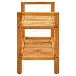 vidaXL Regál na topánky s 2 policami 100x27x40 cm, dubový masív – Obrázok 3