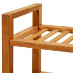 vidaXL Regál na topánky s 2 policami 100x27x40 cm, dubový masív – Obrázok 5
