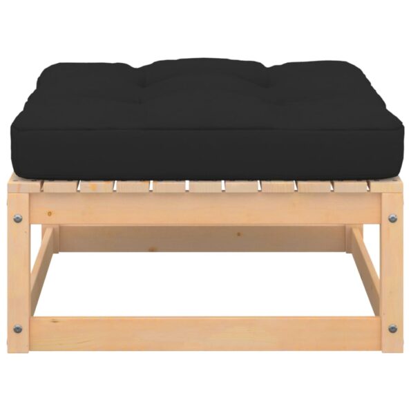 vidaXL Záhradná podnožka s podložkou, borovicový masív – Obrázok 2