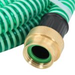 vidaXL Odsávacia hadica s mosadznými spojkami, zelená 1,1" 20 m, PVC – Obrázok 2