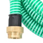 vidaXL Odsávacia hadica s mosadznými spojkami, zelená 1,1" 20 m, PVC – Obrázok 4