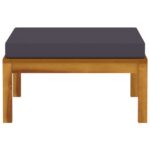 vidaXL 3-dielna záhradná sedacia súprava s tmavosivými podložkami akáciové drevo – Obrázok 9