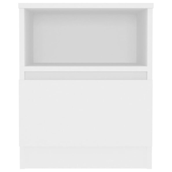 vidaXL Nočný stolík, biely 40x40x50 cm, kompozitné drevo – Obrázok 4