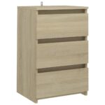 vidaXL Nočné stolíky 2 ks, dub sonoma 40x35x62,5 cm, kompozitné drevo – Obrázok 5