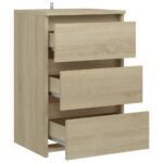 vidaXL Nočné stolíky 2 ks, dub sonoma 40x35x62,5 cm, kompozitné drevo – Obrázok 8