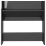 vidaXL Nástenné skrinky na topánky 4 ks, lesklé sivé 60x18x60 cm – Obrázok 6