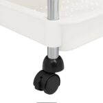 vidaXL 5-poschodový kuchynský vozík biely 42x29x128 cm železo a ABS – Obrázok 6