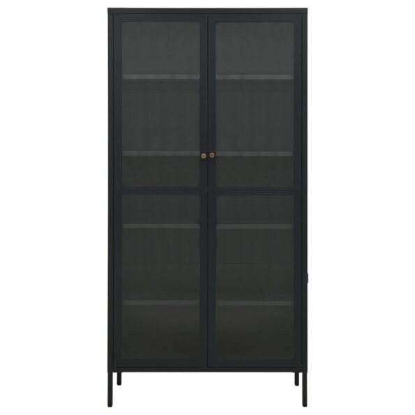 VXL8720286564462_g_en_hd_2.jpg vidaXL Vitrína antracitová 90x40x180 cm oceľ a tvrdené sklo – Obrázok 4