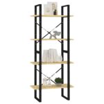 vidaXL Knižnica so 4 policami 60x30x140 cm, borovicový masív – Obrázok 4