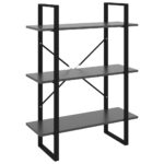 vidaXL Knižnica sivá 80x30x105 cm drevotrieska – Obrázok 2