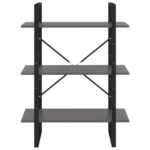 vidaXL Knižnica sivá 80x30x105 cm drevotrieska – Obrázok 3