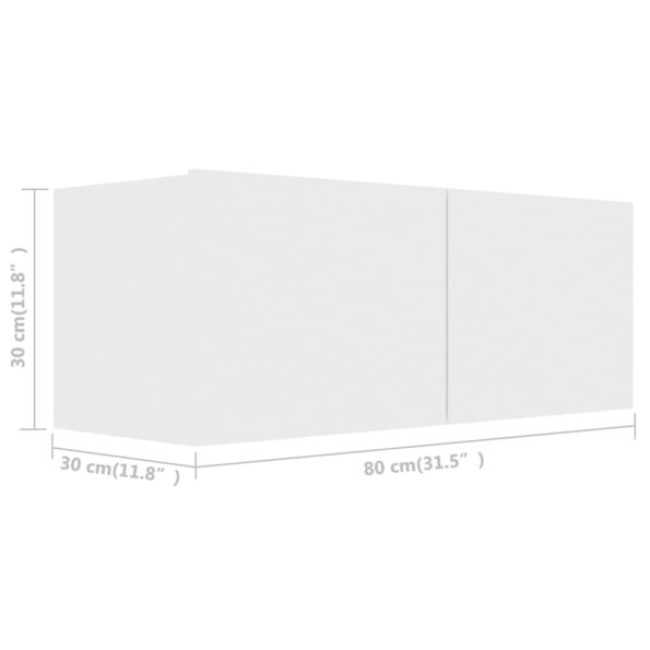 vidaXL 2-dielna súprava TV skriniek biela drevotrieska – Obrázok 6