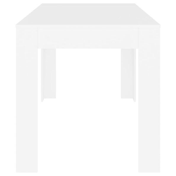 vidaXL Jedálenský stolík biely 140x74,5x76 cm kompozitné drevo – Obrázok 4