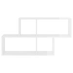 vidaXL Nástenná polica, lesklá biela 100x18x53 cm, kompozitné drevo – Obrázok 4