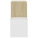 vidaXL Skrinka na topánky, biela+sonoma 105x35,5x70cm kompozitné drevo – Obrázok 6