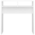 vidaXL Konzolový stolík biely 78x30x80 cm drevotrieska – Obrázok 5