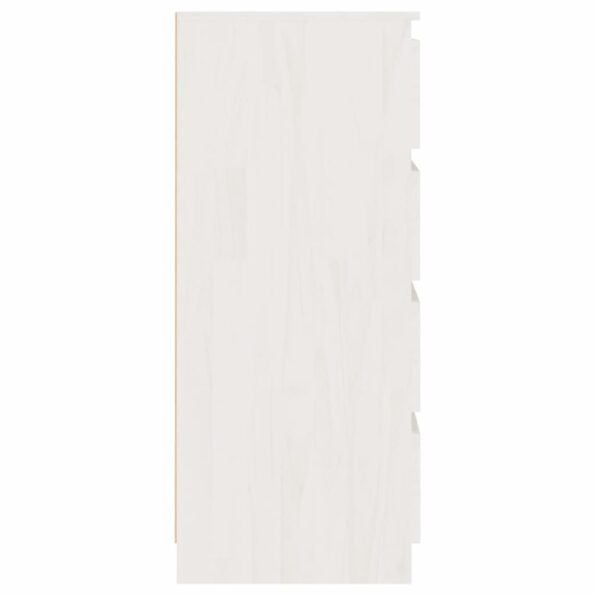 vidaXL Bočná skrinka biela 60x36x84 cm borovicový masív – Obrázok 7