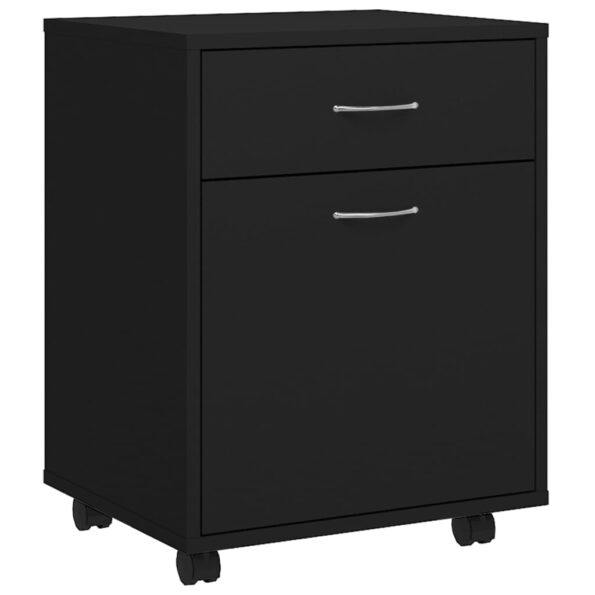 VXL8720286609798_a_en_hd_1.jpg vidaXL Skrinka na kolieskach lesklá čierna 45x38x54 cm drevotrieska – Obrázok 2