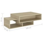 vidaXL Konferenčný stolík, dub sonoma 105x55x32 cm, kompozitné drevo – Obrázok 7