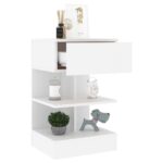 vidaXL Nočné stolíky 2 ks biele 40x35x65 cm drevotrieska – Obrázok 4