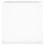 vidaXL Kvetináč lesklý biely 40x40x40 cm spracované drevo – Obrázok 5