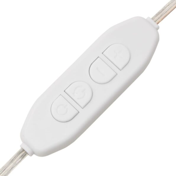 vidaXL Toaletný stolík s LED lesklý biely 60x40x140 cm – Obrázok 8